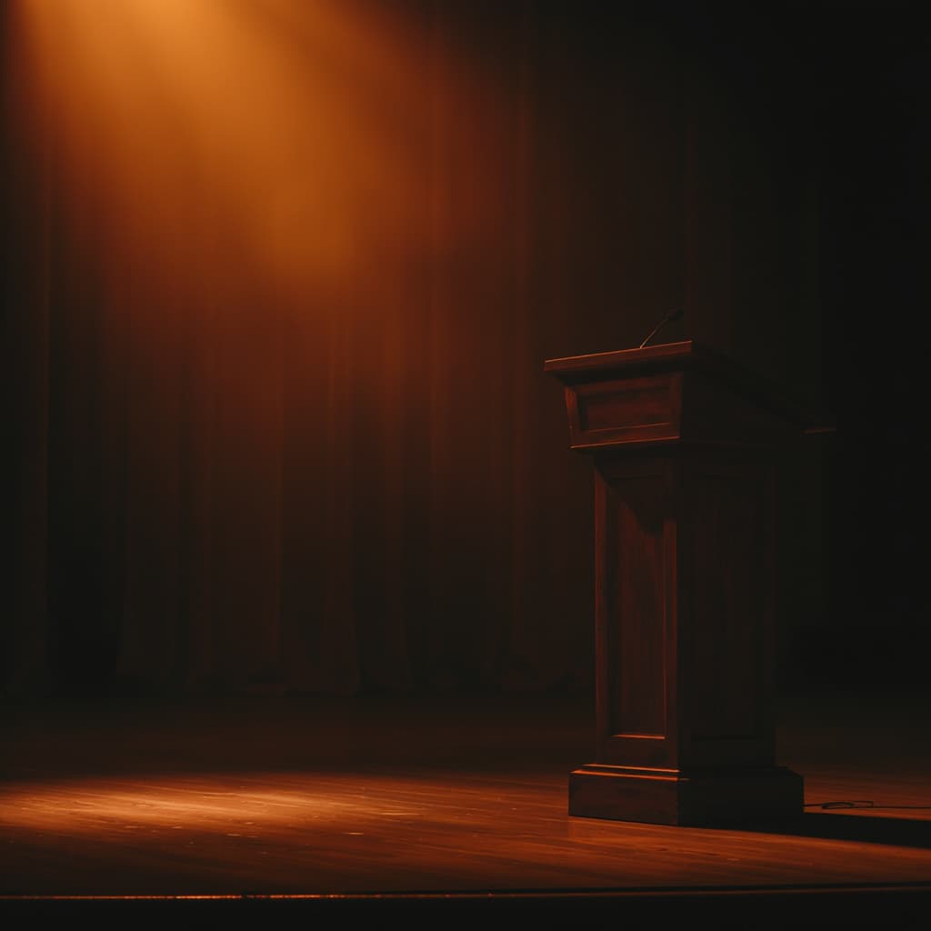 Speaker podium stage