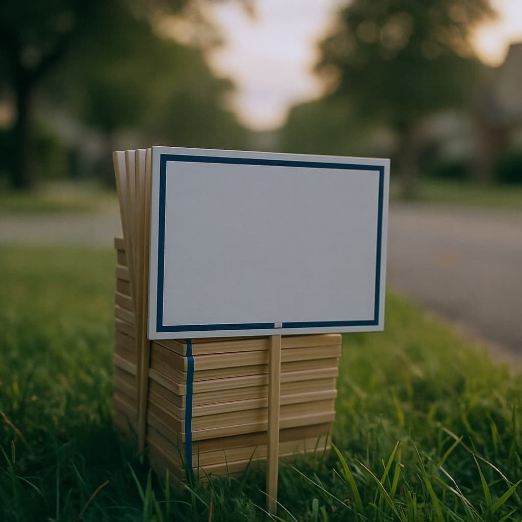 Campaign yard sign detail